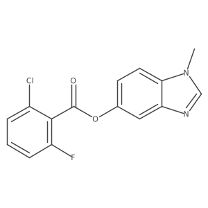 1-methyl-1H-benzo[d]imidazol-5-yl 2-chloro-6-fluorobenzoate Structure