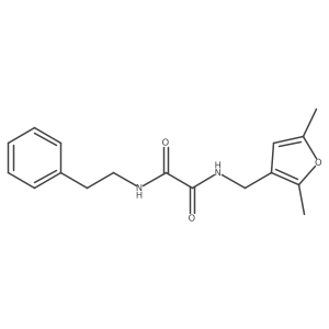 N1-((2,5-dimethylfuran-3-yl)methyl)-N2-phenethyloxalamide Structure