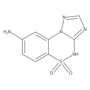 12-Amino-8lambda6-thia-2,3,5,7-tetraazatricyclo[7.4.0.0,2,6]trideca-1(13),3,5,9,11-pentaene-8,8-dione结构式