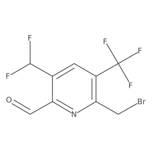 2-(Bromomethyl)-5-(difluoromethyl)-3-(trifluoromethyl)pyridine-6-carboxaldehyde结构式