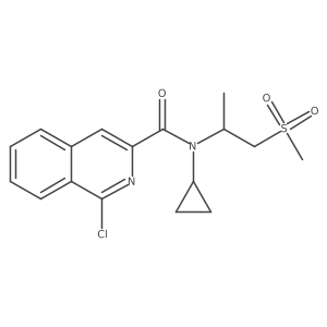 1-chloro-N-cyclopropyl-N-(1-methanesulfonylpropan-2-yl)isoquinoline-3-carboxamide结构式