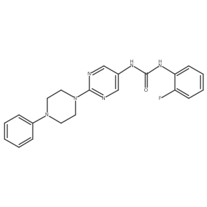 1-(2-Fluorophenyl)-3-[2-(4-phenylpiperazin-1-yl)pyrimidin-5-yl]urea结构式