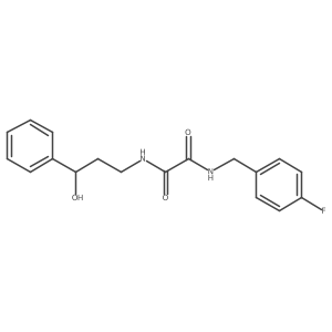 N1-(4-fluorobenzyl)-N2-(3-hydroxy-3-phenylpropyl)oxalamide结构式