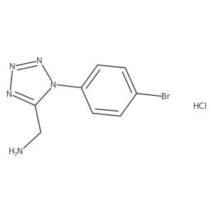{[1-(4-bromophenyl)-1H-tetrazol-5-yl]methyl}amine hydrochloride Structure