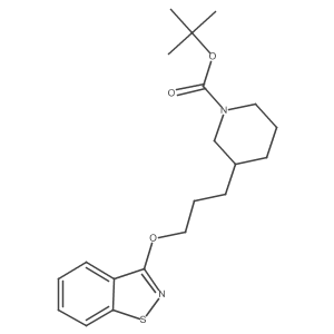 tert-Butyl 3-(3-(benzo[d]isothiazol-3-yloxy)propyl)piperidine-1-carboxylate结构式