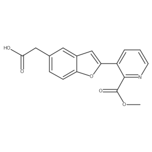 2-(2-(2-(Methoxycarbonyl)pyridin-3-yl)benzofuran-5-yl)acetic acid结构式