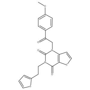 1-(2-(4-methoxyphenyl)-2-oxoethyl)-3-(2-(thiophen-2-yl)ethyl)thieno[3,2-d]pyrimidine-2,4(1H,3H)-dione结构式