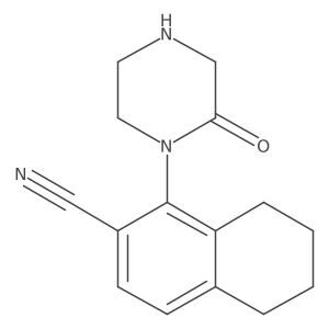 5,6,7,8-Tetrahydro-1-(2-oxo-1-piperazinyl)-2-naphthalenecarbonitrile结构式