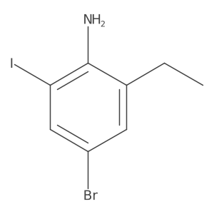 4-Bromo-2-ethyl-6-iodoaniline Structure
