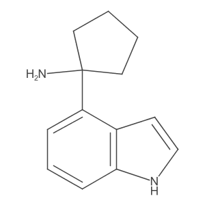 1-(1H-indol-4-yl)cyclopentan-1-amine结构式