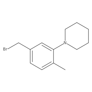 1-[5-(Bromomethyl)-2-methylphenyl]piperidine Structure