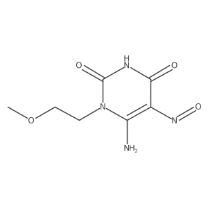 6-Amino-1-(2-methoxyethyl)-5-nitroso-2,4(1h,3h)-pyrimidinedione结构式