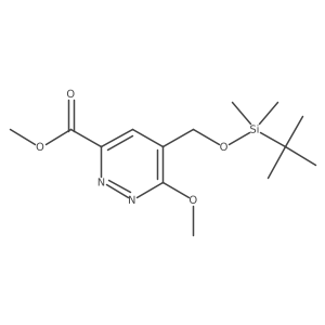 Methyl 5-(((tert-butyldimethylsilyl)oxy)methyl)-6-methoxypyridazine-3-carboxylate Structure