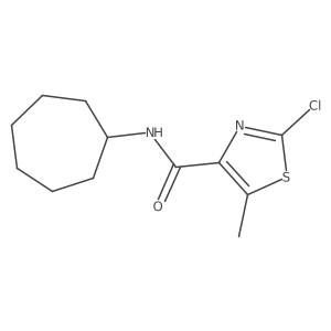 2-chloro-N-cycloheptyl-5-methyl-1,3-thiazole-4-carboxamide结构式