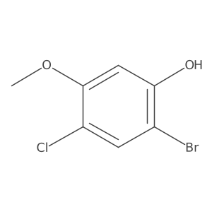 2-Bromo-4-chloro-5-methoxyphenol结构式