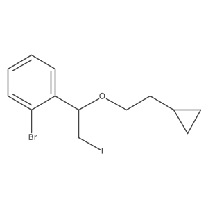 1-Bromo-2-[1-(2-cyclopropylethoxy)-2-iodoethyl]benzene Structure