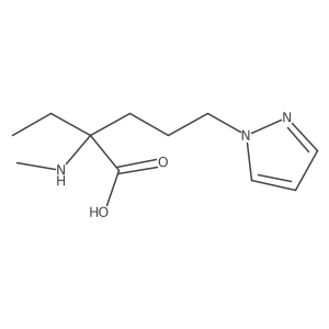 2-ethyl-2-(methylamino)-5-(1H-pyrazol-1-yl)pentanoic acid Structure