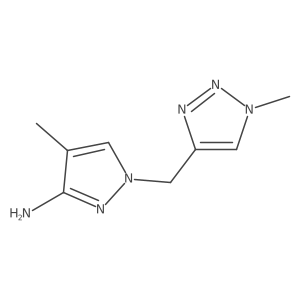 4-Methyl-1-[(1-methyl-1H-1,2,3-triazol-4-yl)methyl]-1H-pyrazol-3-amine Structure