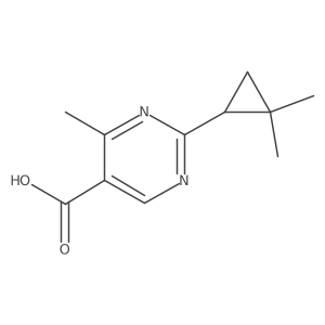 2-(2,2-Dimethylcyclopropyl)-4-methylpyrimidine-5-carboxylic acid结构式