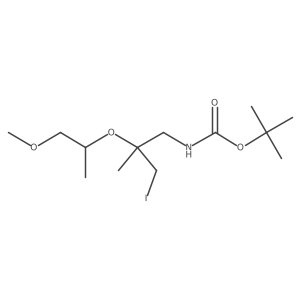 tert-butyl N-{3-iodo-2-[(1-methoxypropan-2-yl)oxy]-2-methylpropyl}carbamate Structure