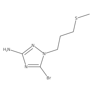 5-bromo-1-[3-(methylsulfanyl)propyl]-1H-1,2,4-triazol-3-amine结构式