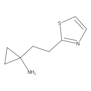1-[2-(1,3-Thiazol-2-yl)ethyl]cyclopropan-1-amine结构式