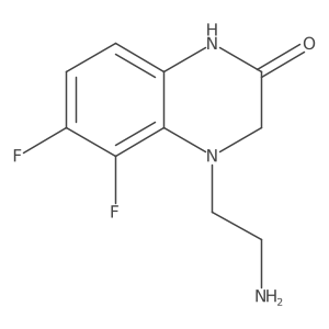 2(1H)-Quinoxalinone, 4-(2-aminoethyl)-5,6-difluoro-3,4-dihydro- Structure