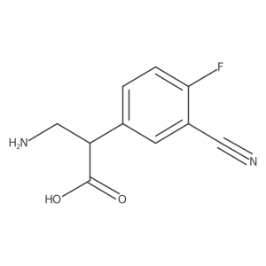 3-Amino-2-(3-cyano-4-fluorophenyl)propanoic acid结构式