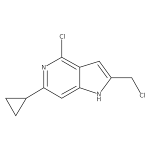 4-Chloro-2-(chloromethyl)-6-cyclopropyl-1H-pyrrolo[3,2-c]pyridine结构式
