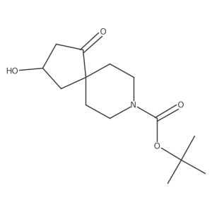 tert-Butyl (R)-3-hydroxy-1-oxo-8-azaspiro[4.5]decane-8-carboxylate Structure