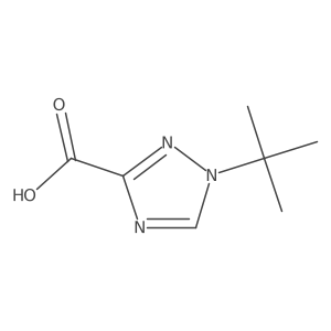 1-tert-butyl-1H-1,2,4-triazole-3-carboxylic acid结构式