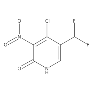 4-Chloro-5-(difluoromethyl)-3-nitropyridin-2-ol Structure