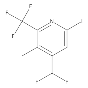 4-(Difluoromethyl)-6-iodo-3-methyl-2-(trifluoromethyl)pyridine结构式