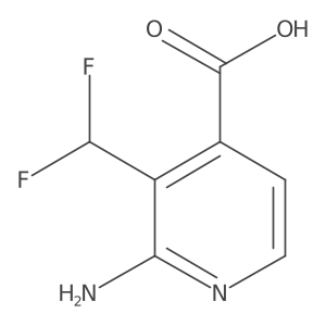 2-Amino-3-(difluoromethyl)isonicotinic acid Structure