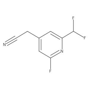 2-(Difluoromethyl)-6-fluoropyridine-4-acetonitrile结构式