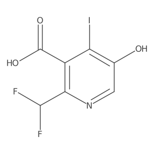 2-(Difluoromethyl)-5-hydroxy-4-iodopyridine-3-carboxylic acid Structure