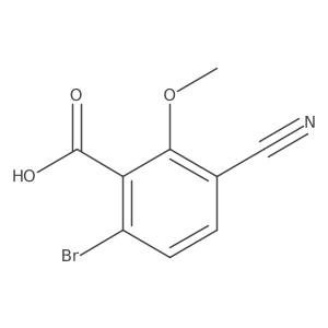 6-Bromo-3-cyano-2-methoxybenzoic acid结构式