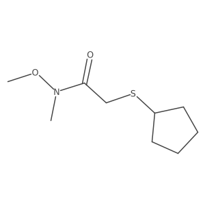 2-(cyclopentylthio)-N-methoxy-N-methylacetamide Structure
