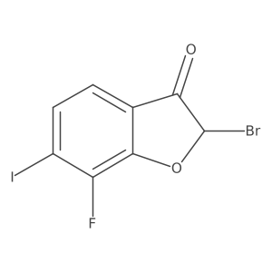 2-Bromo-7-fluoro-6-iodobenzo[b]furan-3(2H)-one Structure