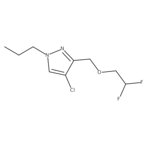 4-chloro-3-[(2,2-difluoroethoxy)methyl]-1-propyl-1H-pyrazole结构式