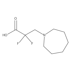 3-(Azepan-1-yl)-2,2-difluoropropanoic acid Structure