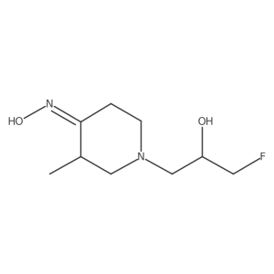 1-Fluoro-3-[4-(hydroxyimino)-3-methylpiperidin-1-yl]propan-2-ol结构式