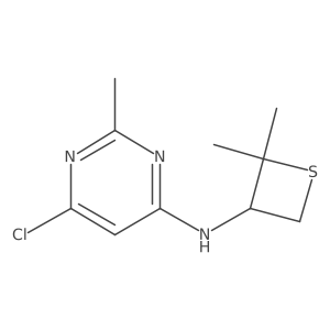 6-Chloro-N-(2,2-dimethylthietan-3-yl)-2-methylpyrimidin-4-amine Structure