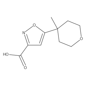 5-(4-Methyloxan-4-yl)-1,2-oxazole-3-carboxylic acid结构式