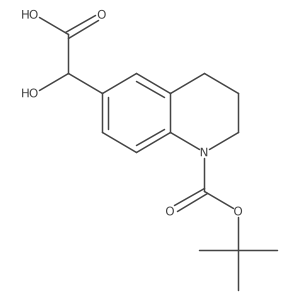 2-(1-(tert-Butoxycarbonyl)-1,2,3,4-tetrahydroquinolin-6-yl)-2-hydroxyacetic acid结构式
