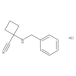 1-(Benzylamino)cyclobutane-1-carbonitrile hydrochloride结构式