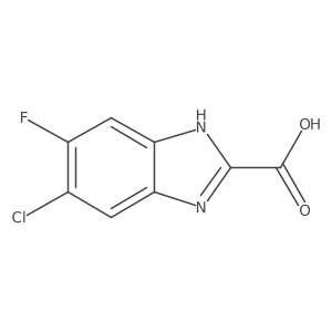 6-Chloro-5-fluorobenzimidazole-2-carboxylic Acid结构式