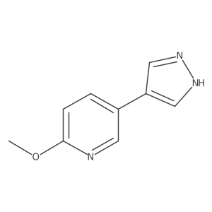 2-methoxy-5-(1H-pyrazol-4-yl)pyridine结构式