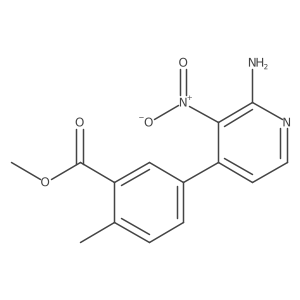 Methyl 5-(2-amino-3-nitropyridin-4-yl)-2-methylbenzoate结构式