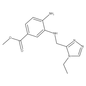 methyl 4-amino-3-(((4-ethyl-4H-1,2,4-triazol-3-yl)methyl)amino)benzoate结构式